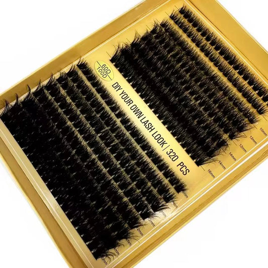 60D/100D Russian Volume Mink Eyelash Clusters(320 Pieces)