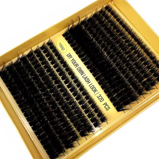 100D Russian Volume Mink Eyelash Clusters (320 Pieces)