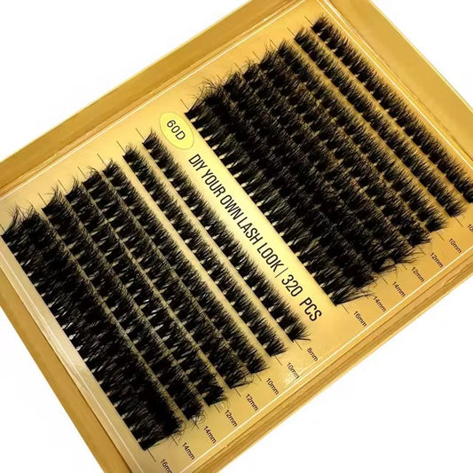 60D Russian Volume Mink Eyelash Clusters (320 Pieces)